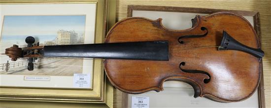 An early 20th century cased violin